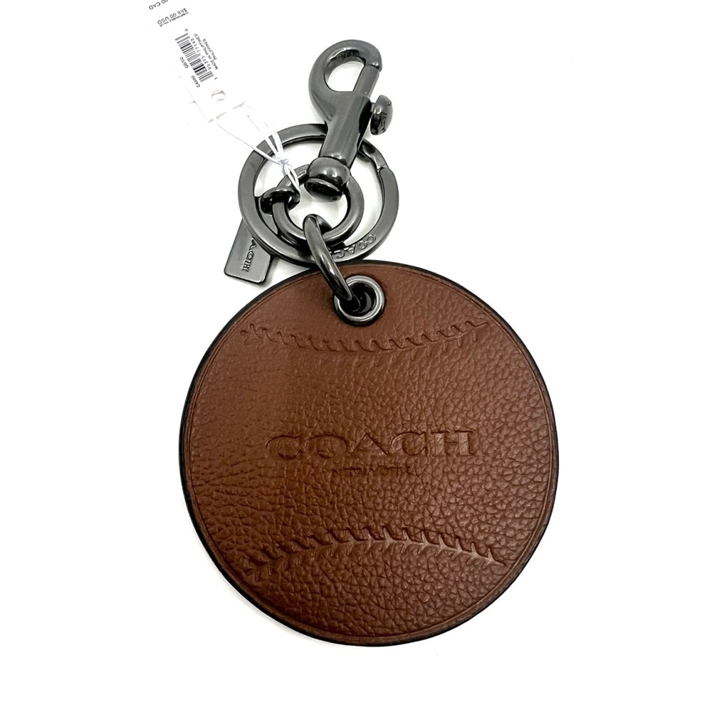 Coach Baseball Saddle Leather Key Fob Style CAX60 Keychain Bag Charm